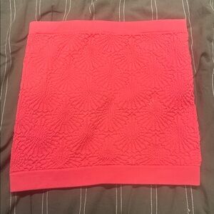 Fresh Wear Tube Top Floral Pattern Neon Pink Size M/L